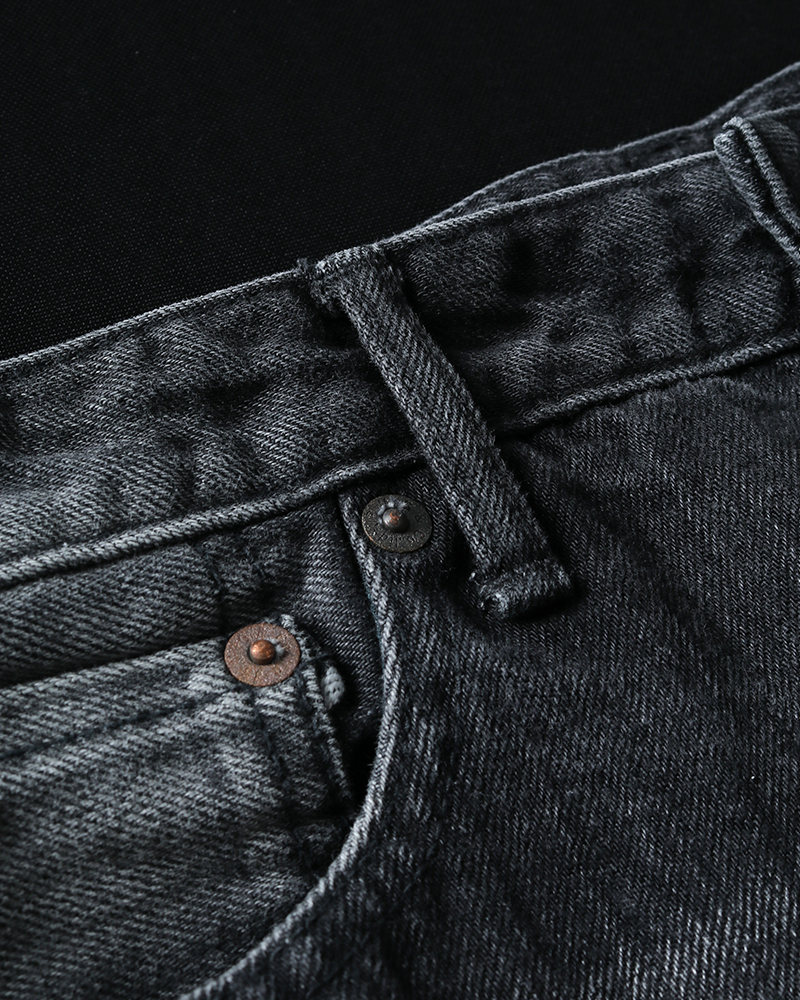 BLACK SELVEDGE JEANS Aging Wash ベルトループ