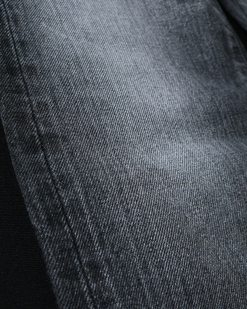 BLACK SELVEDGE JEANS Aging Wash 生地アップ